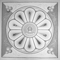 Mandala di Tara Verde -  mandala di Tara Verde finito prima della dissoluzione