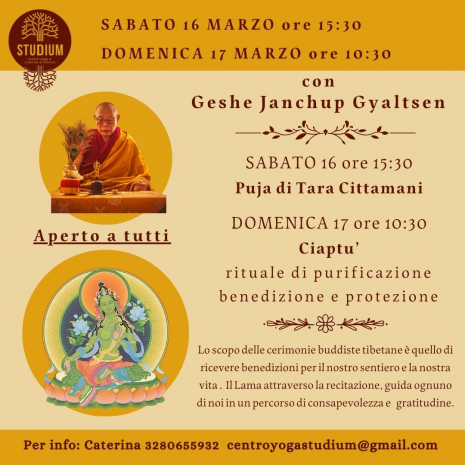 Immagine evento Puja di Tara Cittamani del giorno 2024-03-16